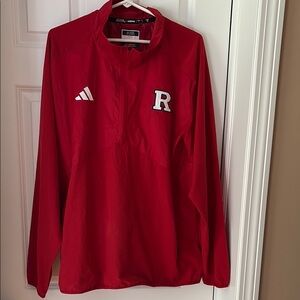 Rutgers Sideline Adidas Quarter-Zip Pullover